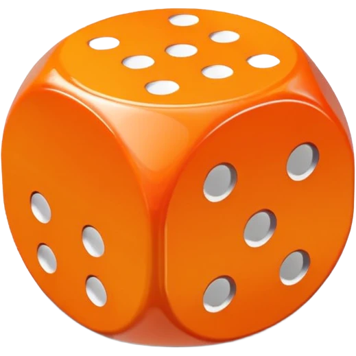 12-sided dice orange emoji