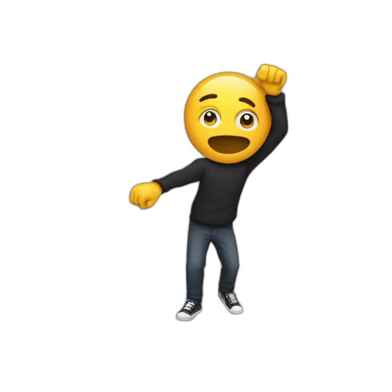 personne faisant un dab emoji