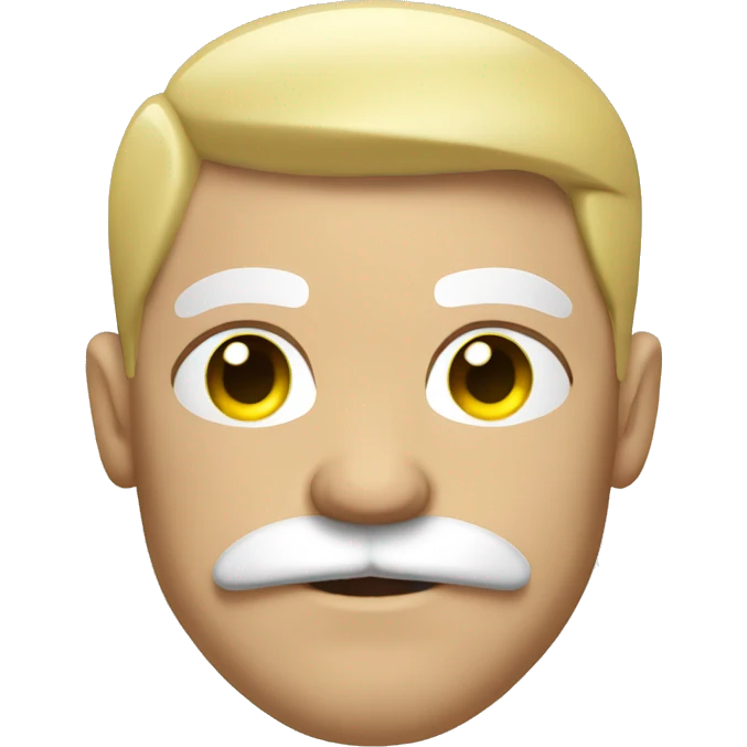 White Bodybuilder with a moustache  emoji