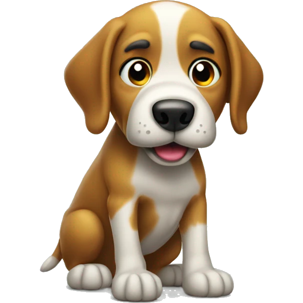 Dog peeing emoji