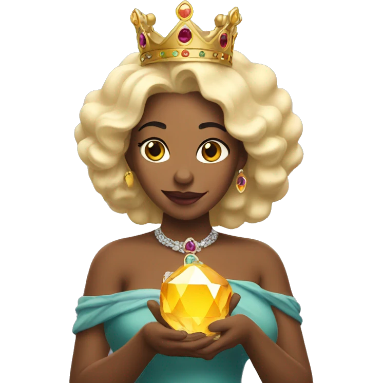 Queen holding a gem emoji