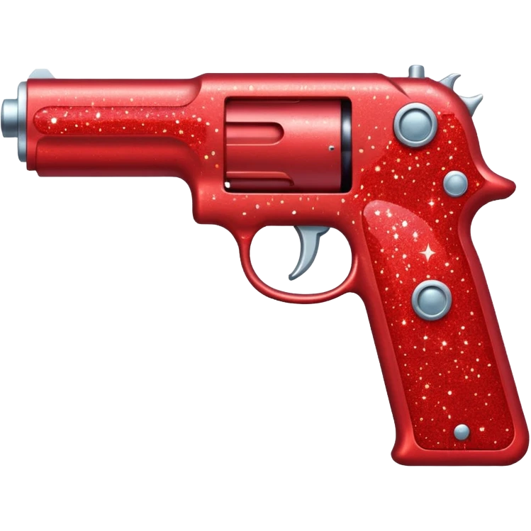 red glitter gun emoji