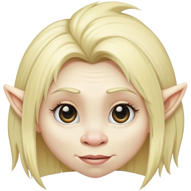 a blond girl that looks like a troll emoji
