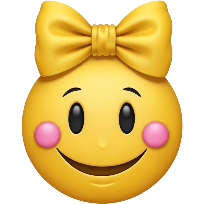 A smiley face with a bow  emoji