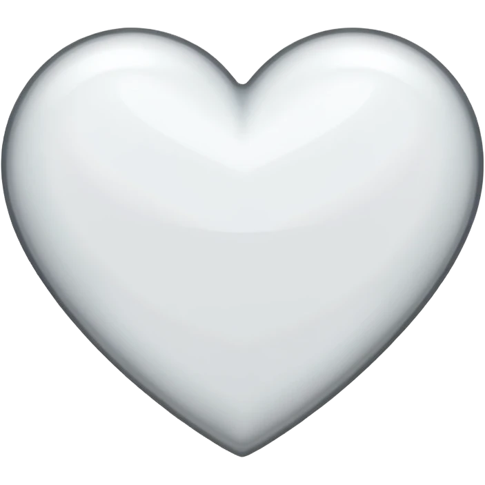 white heart with a silver outline emoji