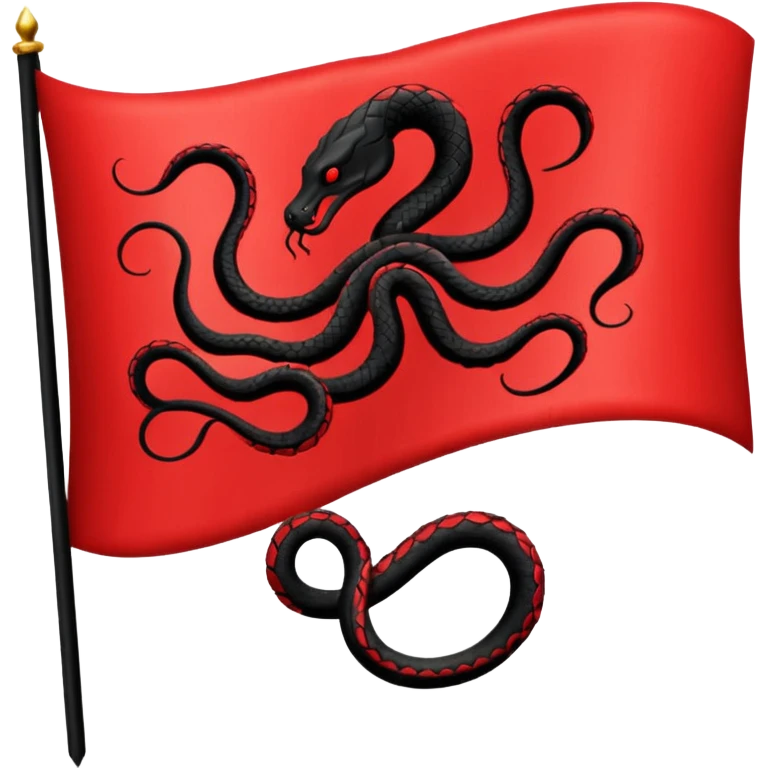 Can you generate me a emoji flag of the fictional world war two team hydra from Captain America? emoji