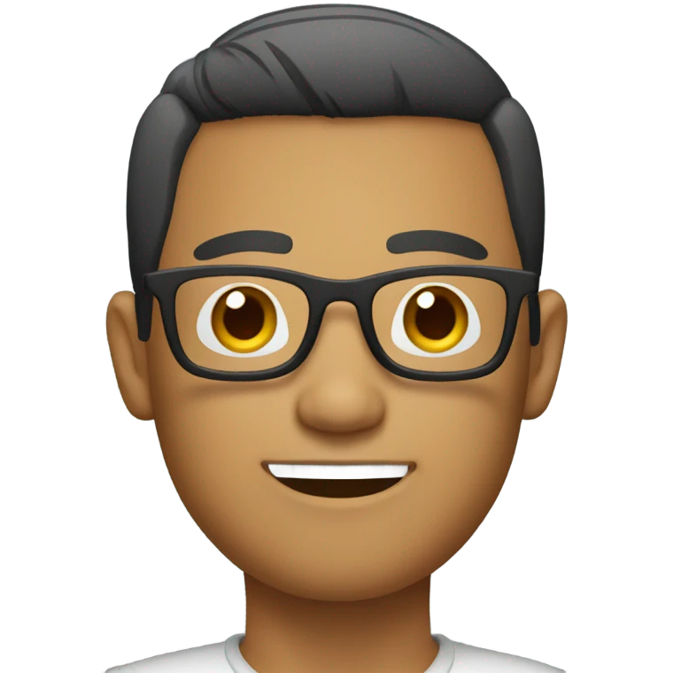 a developrt wih glasses, a trim cut hair asian color fiipino emoji