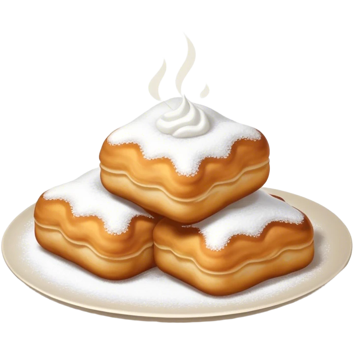 2 square powdered sugar beignets emoji