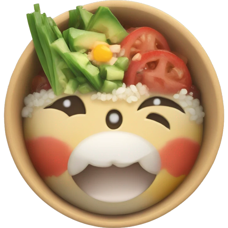 happy poke bowl emoji