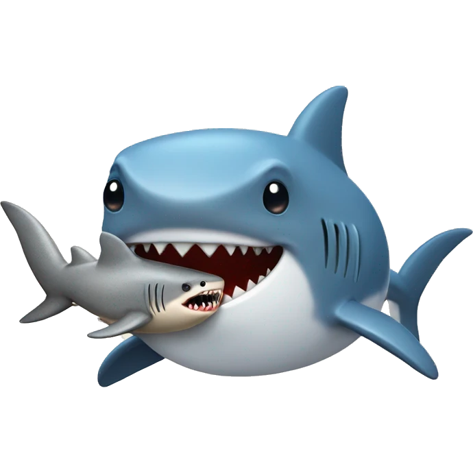 shark with hedgehog in love emoji