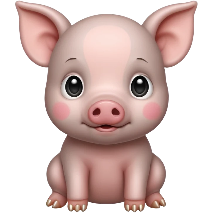 baby pig gray colored  emoji