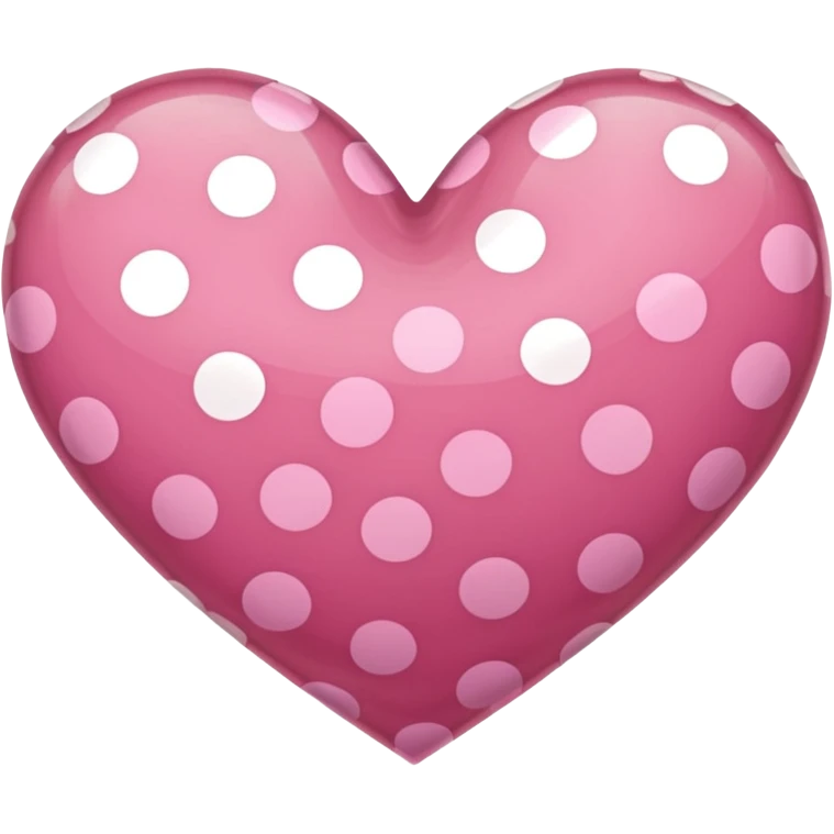 brown pink polka dot heart  emoji