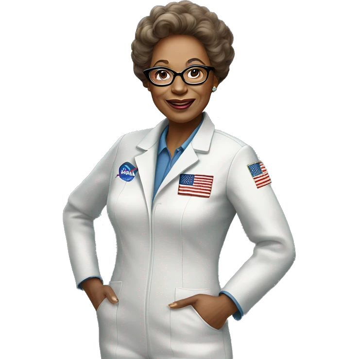 Annie Easley, NASA scientist uniform, glassesless emoji