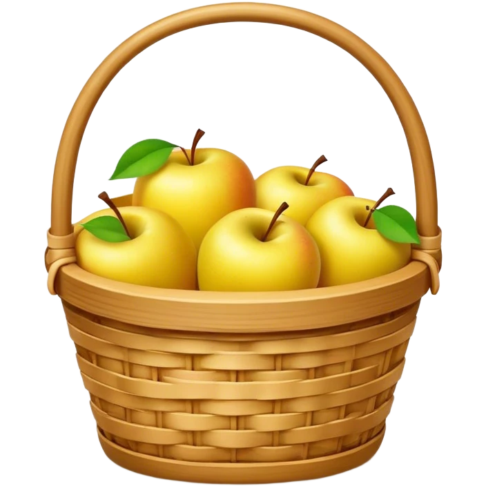 Basket apple yellow emoji