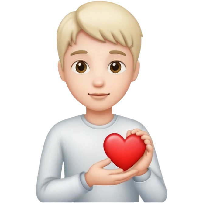 Person with heart in hand emoji