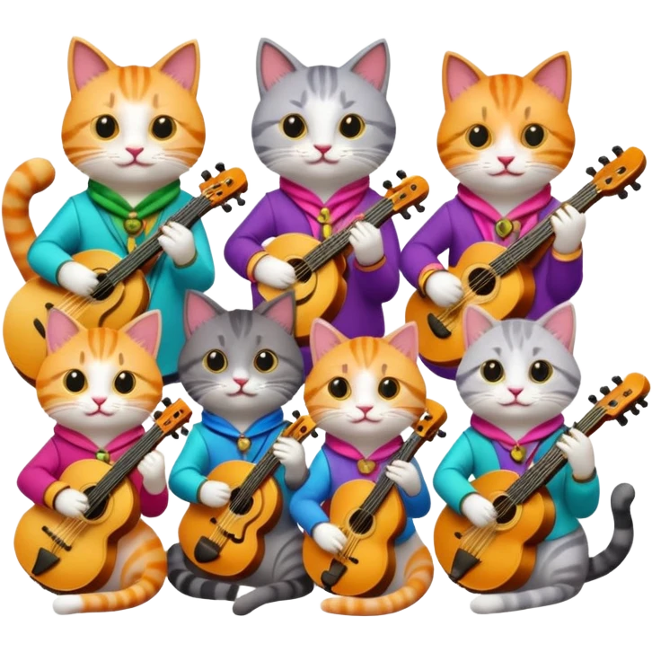 cat as Musicians emoji