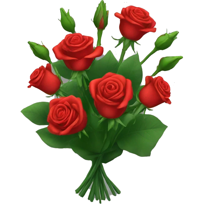 Red roses bouquet  emoji