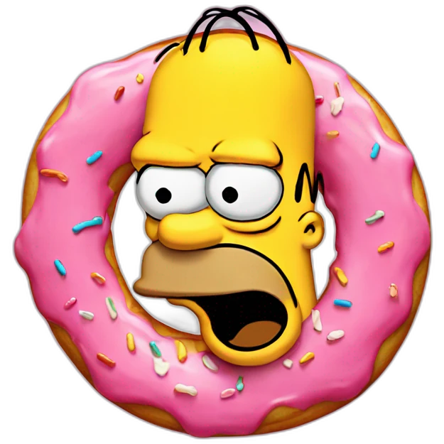 Homer Simpson donut emoji