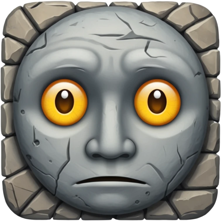 Stone face emoji