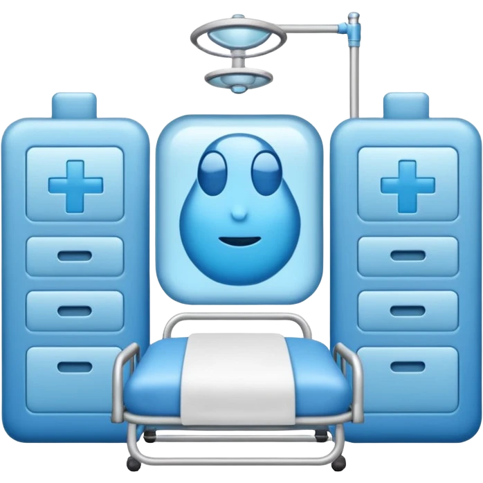 blue hospital emoji