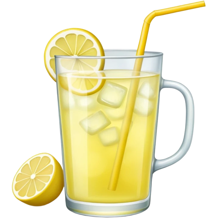 glass of lemonade with lemon slice and straw emoji
