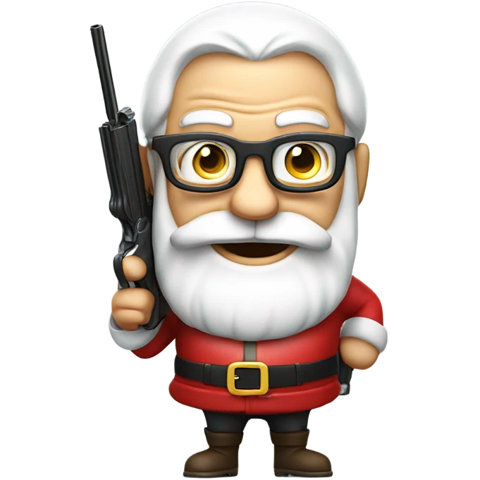 Santa holding 2 guns  emoji