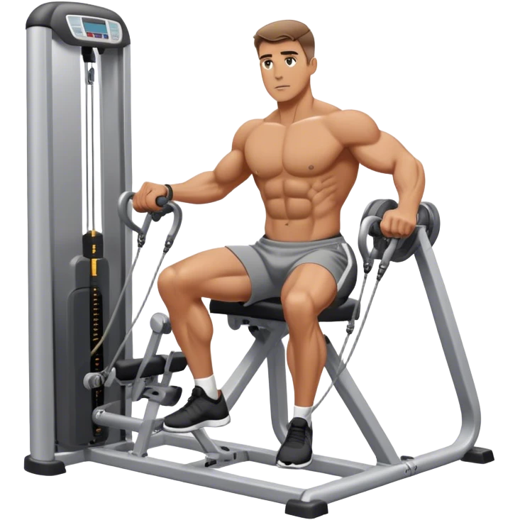 standing man hip abduction cable machine exercise emoji