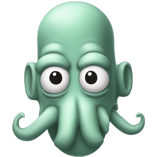 squidward with big nose emoji