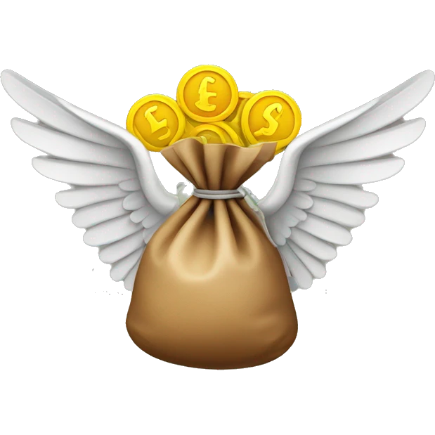 Money bag with wings emoji