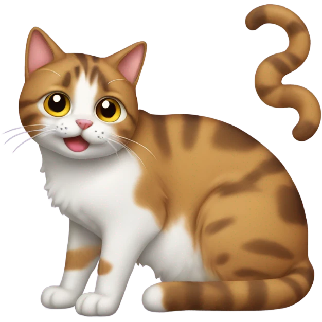 Cat with poo  emoji