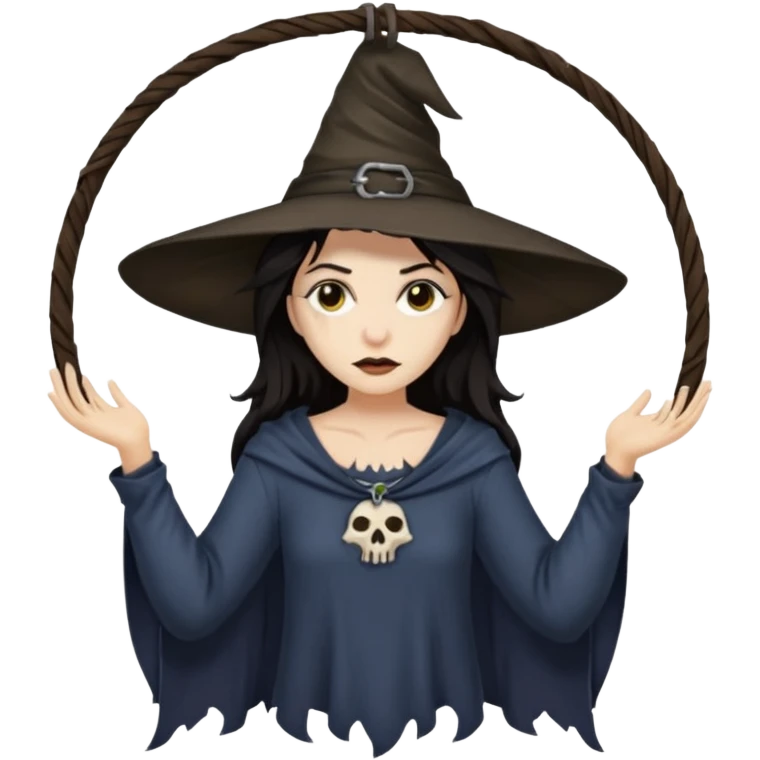 Hanged dead witch emoji