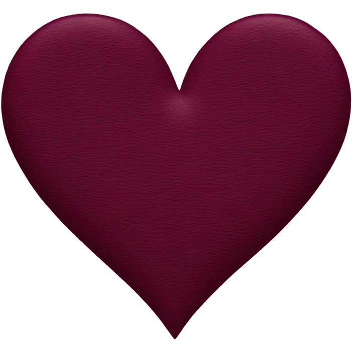 burgundy heart  emoji