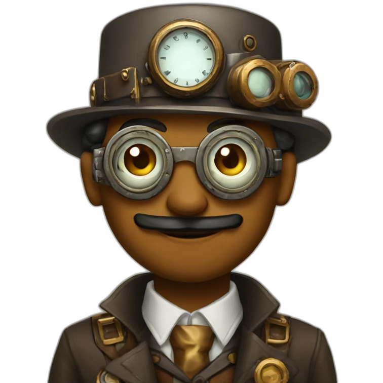 Steampunk technician googles emoji