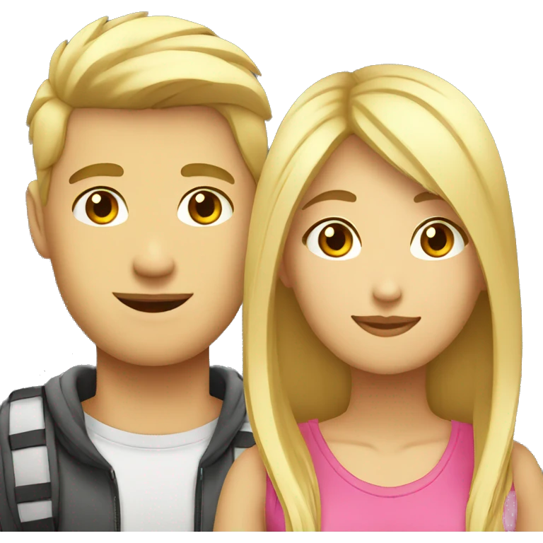 blond boyfriend asian girlfriend tourists emoji