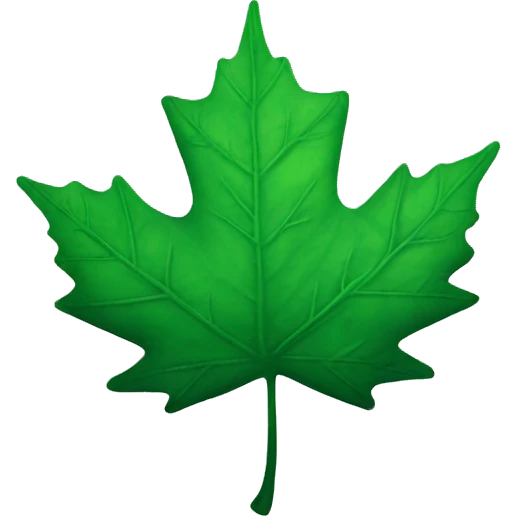green maple leaf emoji
