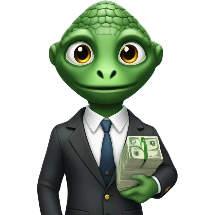 capitalist reptilian banker emoji