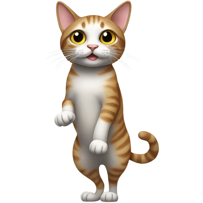 Cat on one leg emoji