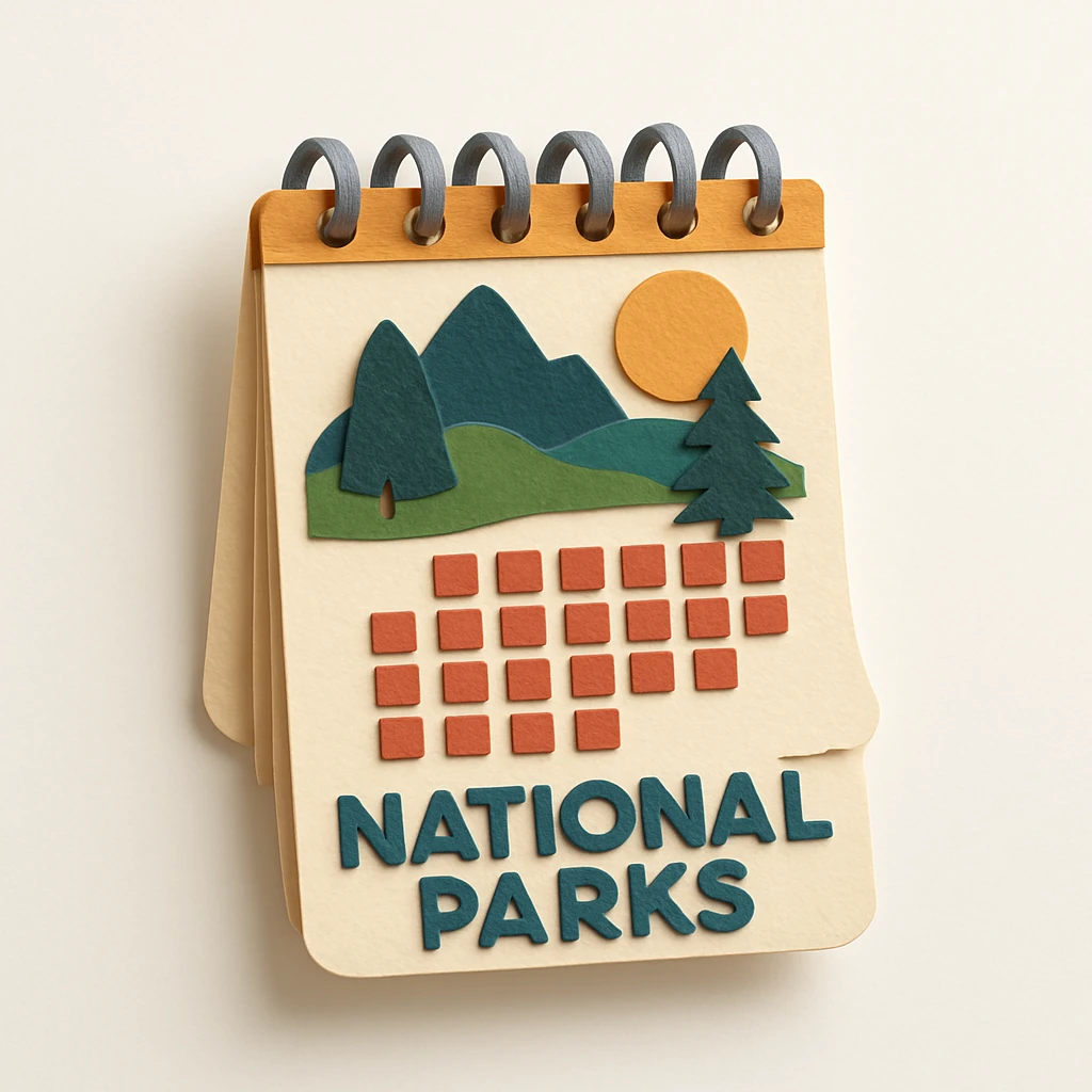 national parks-themed calendar emoji