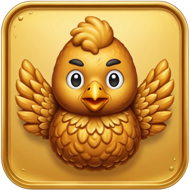 gold metal fried chicken emoji
