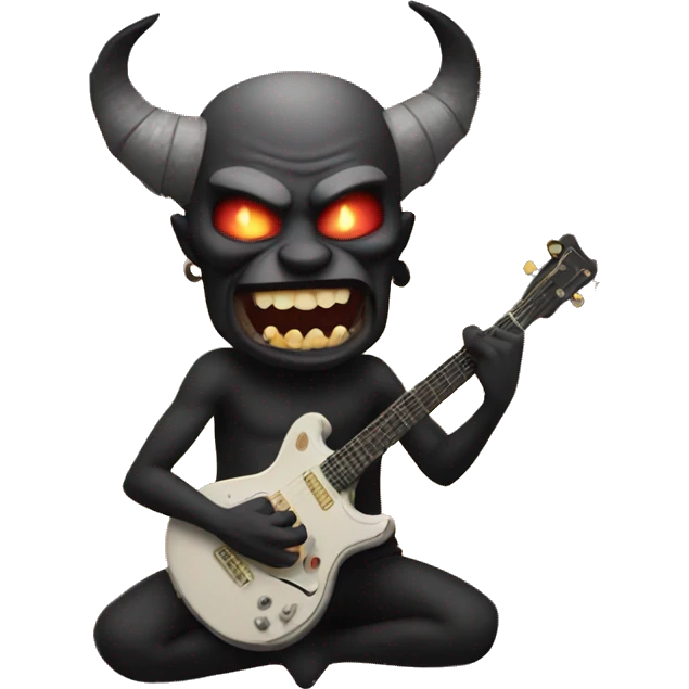 demon making music emoji