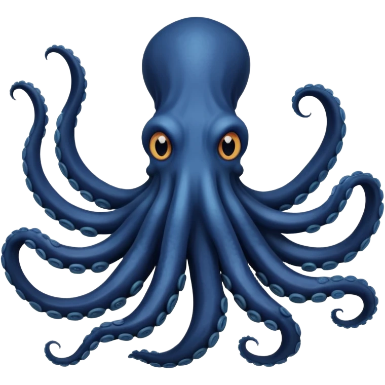 Create a single emoji of a Kraken in full body, shown at a slight side angle in a natural, characteristic pose. stylized like an emoji, but clearly recognizable.  emoji