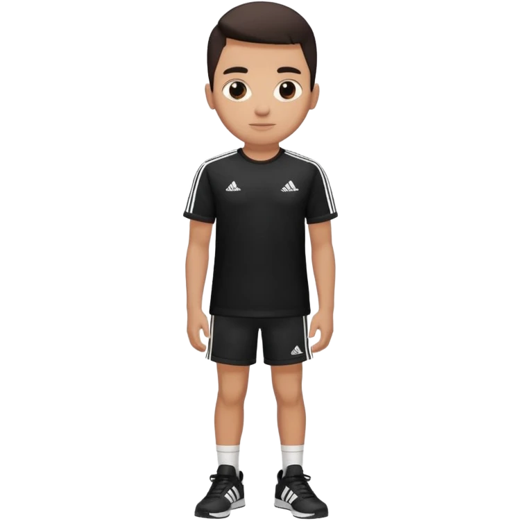 Adidas white stripes black human emoji