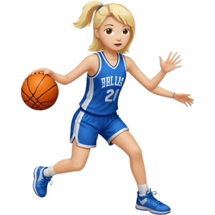 Blonde girl playing basketball  emoji