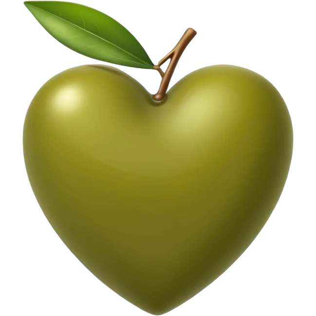 corazón verde oliva emoji