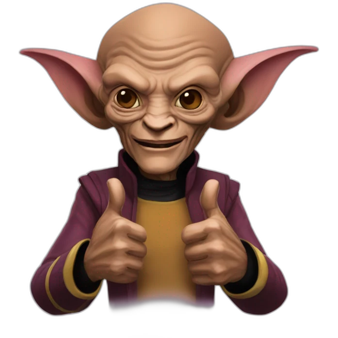 Ferengi two thumbs up emoji