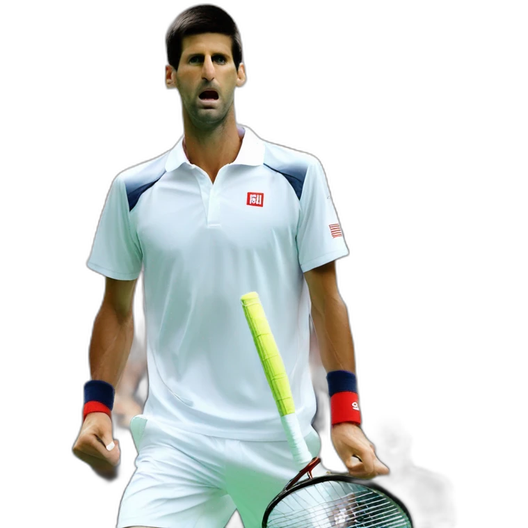 Novak Djokovic face retail emoji