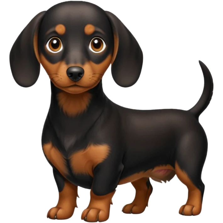 Black and tan dachshund emoji