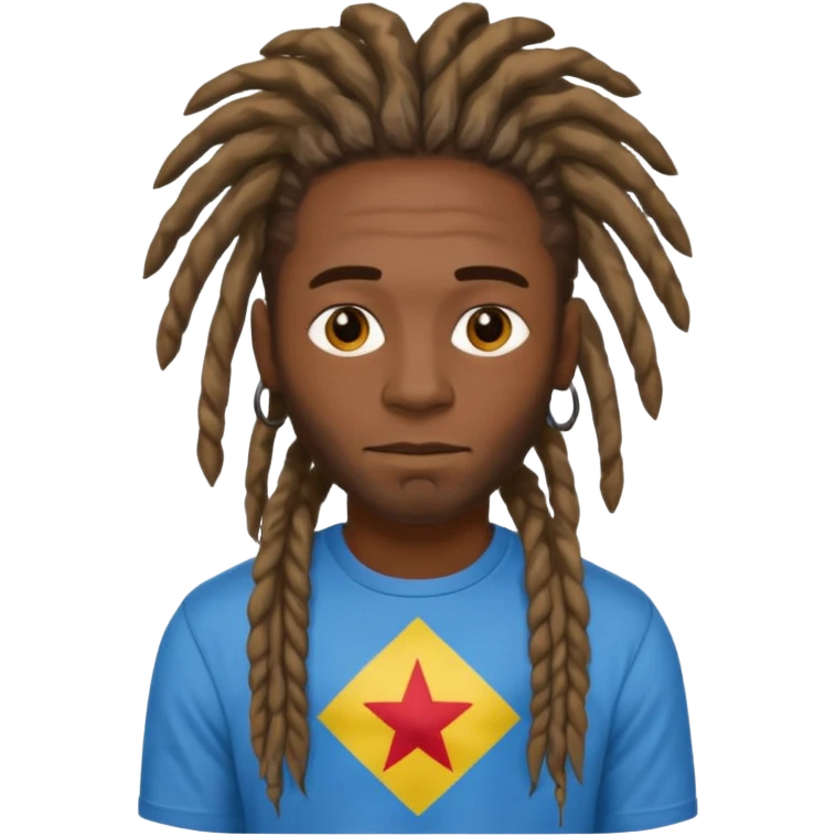 A black guy with dreads and congo flag emoji