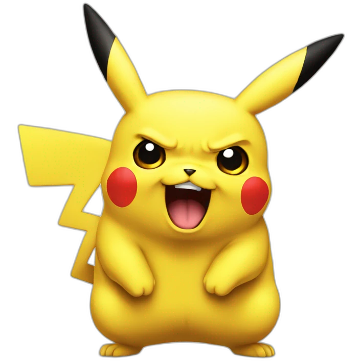 Pikachu angry emoji