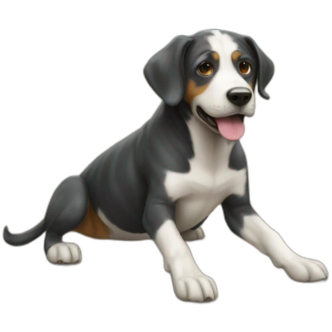 Un chien sur tortue emoji